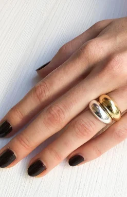 Femme Nina Kastens Jewelry Bague Moyenne Chunky Argent