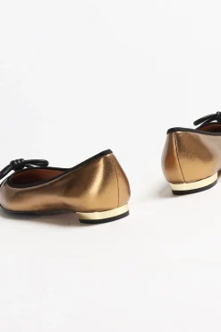 Femme Aquazzura Ballerines Parisina En Laiton/Noir