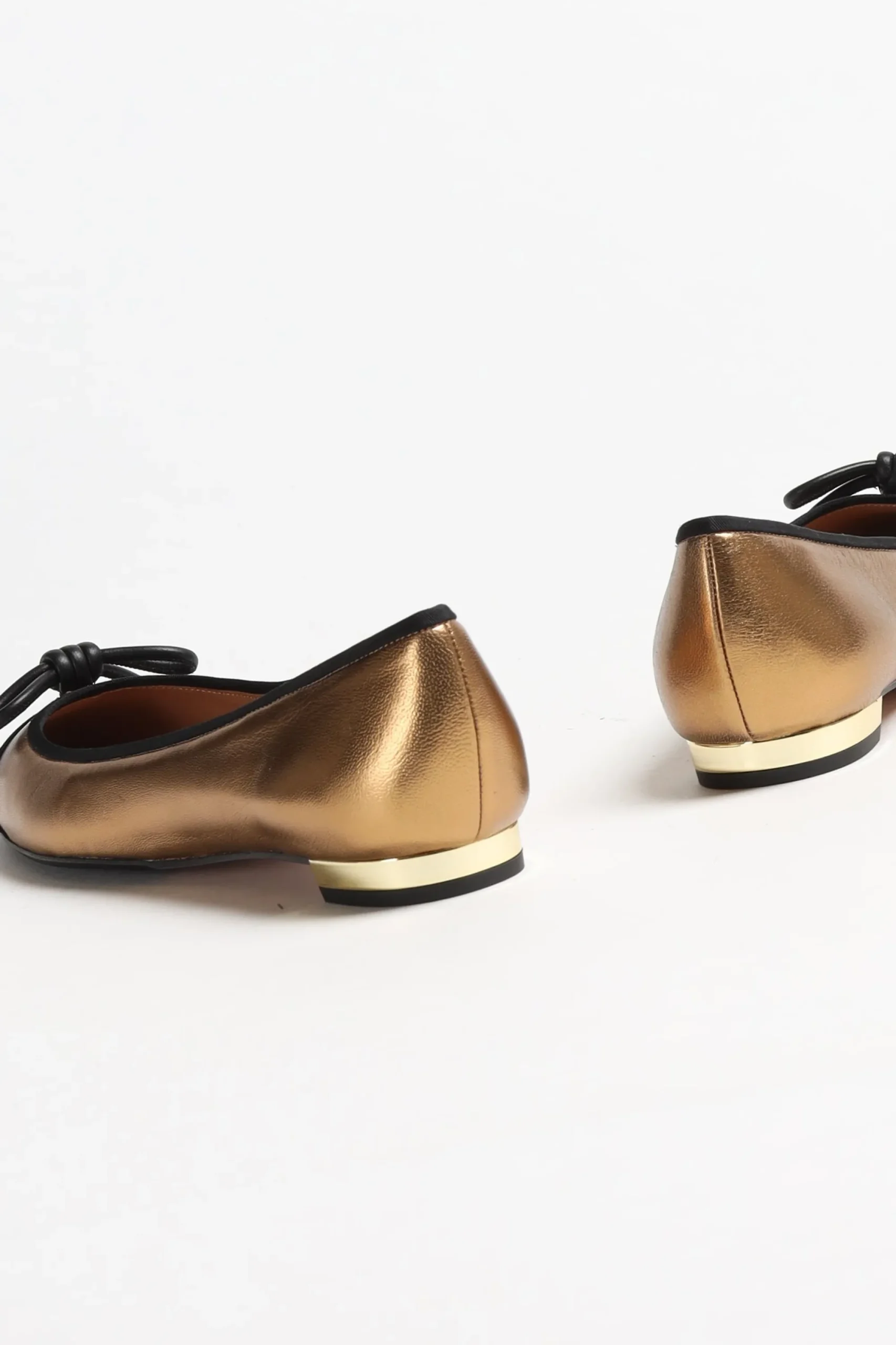 Femme Aquazzura Ballerines Parisina En Laiton/Noir