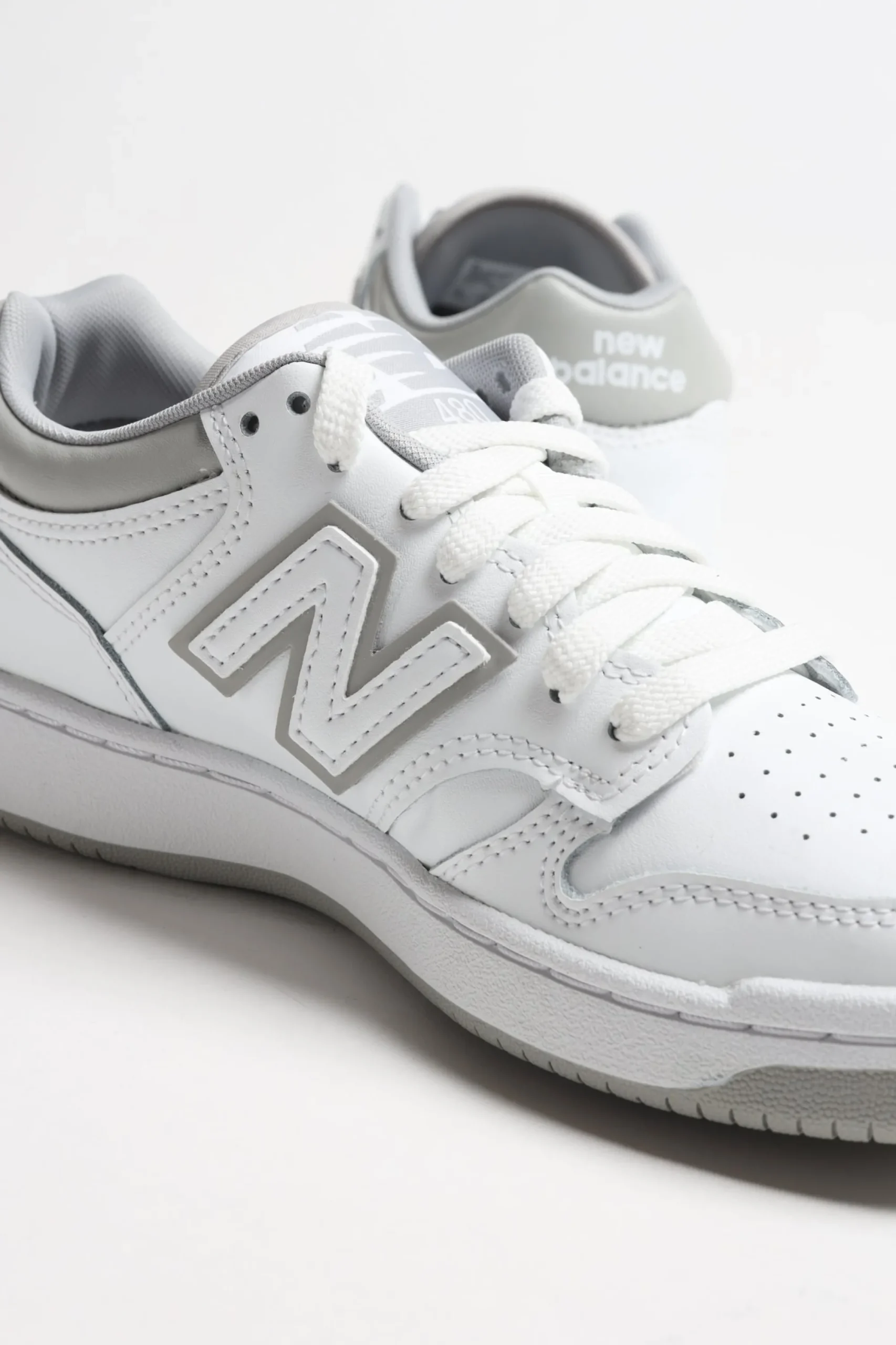 Femme New Balance Baskets 480 En Blanc/Gris