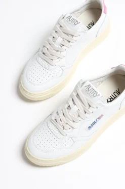 Femme Autry Baskets 01 Low En Blanc/Mauve