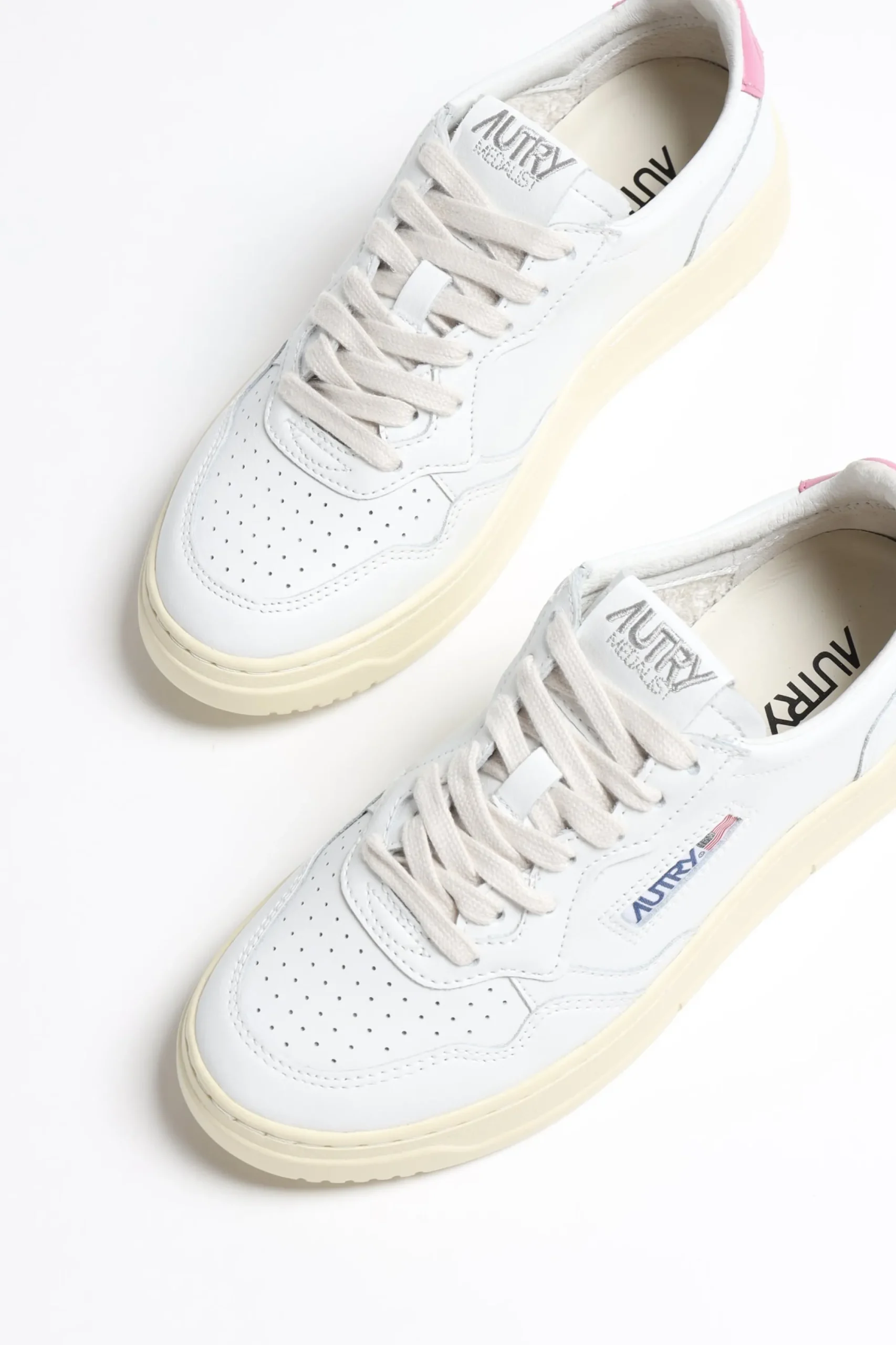 Femme Autry Baskets 01 Low En Blanc/Mauve