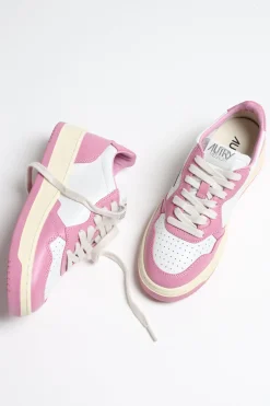 Femme Autry Baskets Bicolor Up En Blanc/Mauve