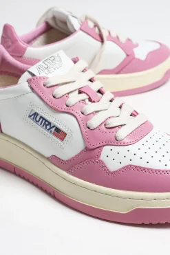 Femme Autry Baskets Bicolor Up En Blanc/Mauve