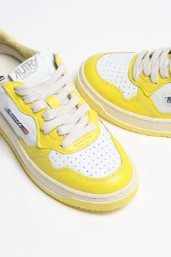 Femme Autry Baskets Bicolor Up En Blanc/Jaune