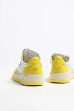 Femme Autry Baskets Bicolor Up En Blanc/Jaune