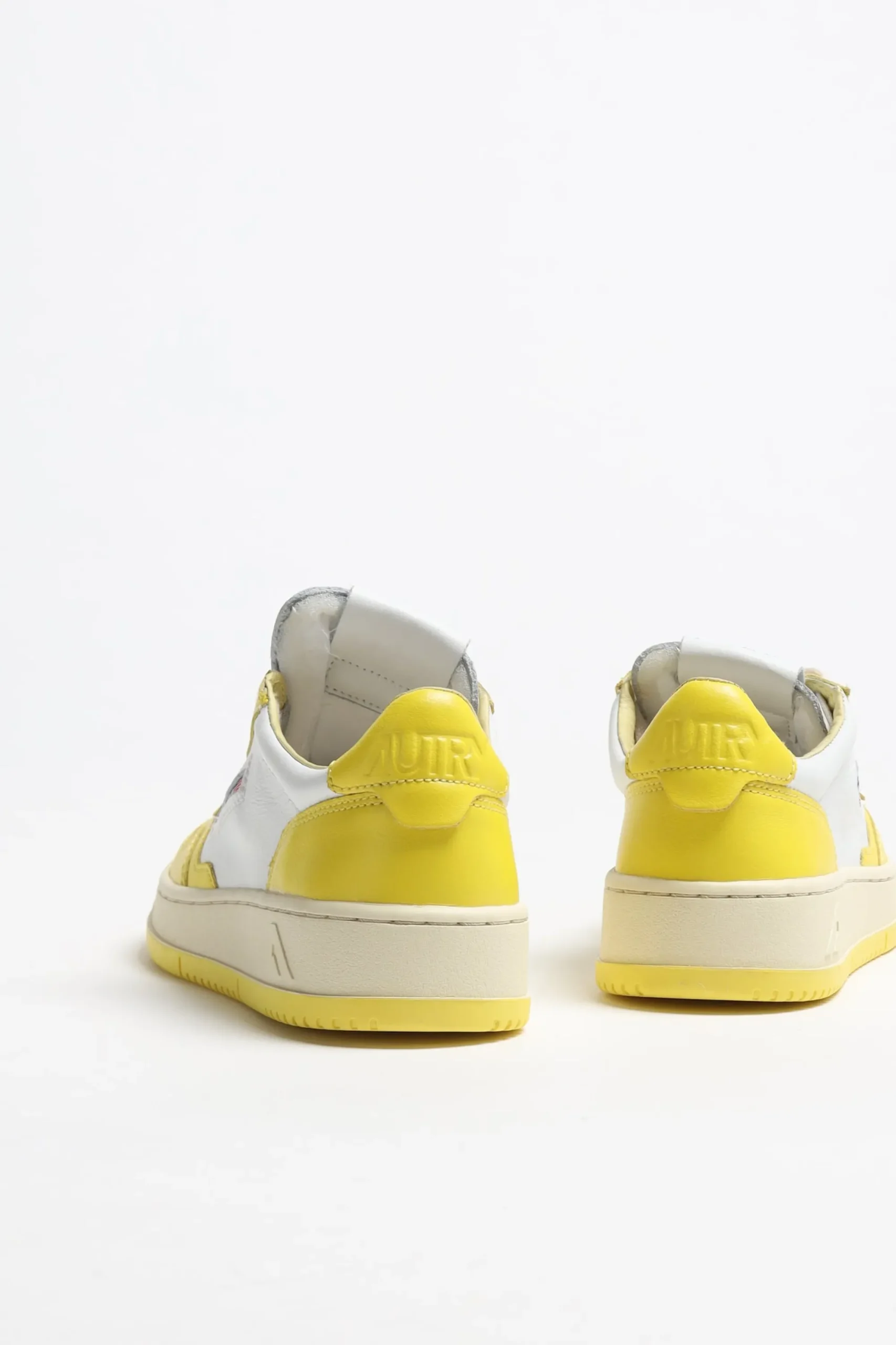 Femme Autry Baskets Bicolor Up En Blanc/Jaune