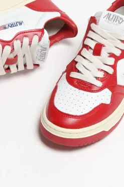 Femme Autry Baskets Bicolor Up En Blanc/Rouge