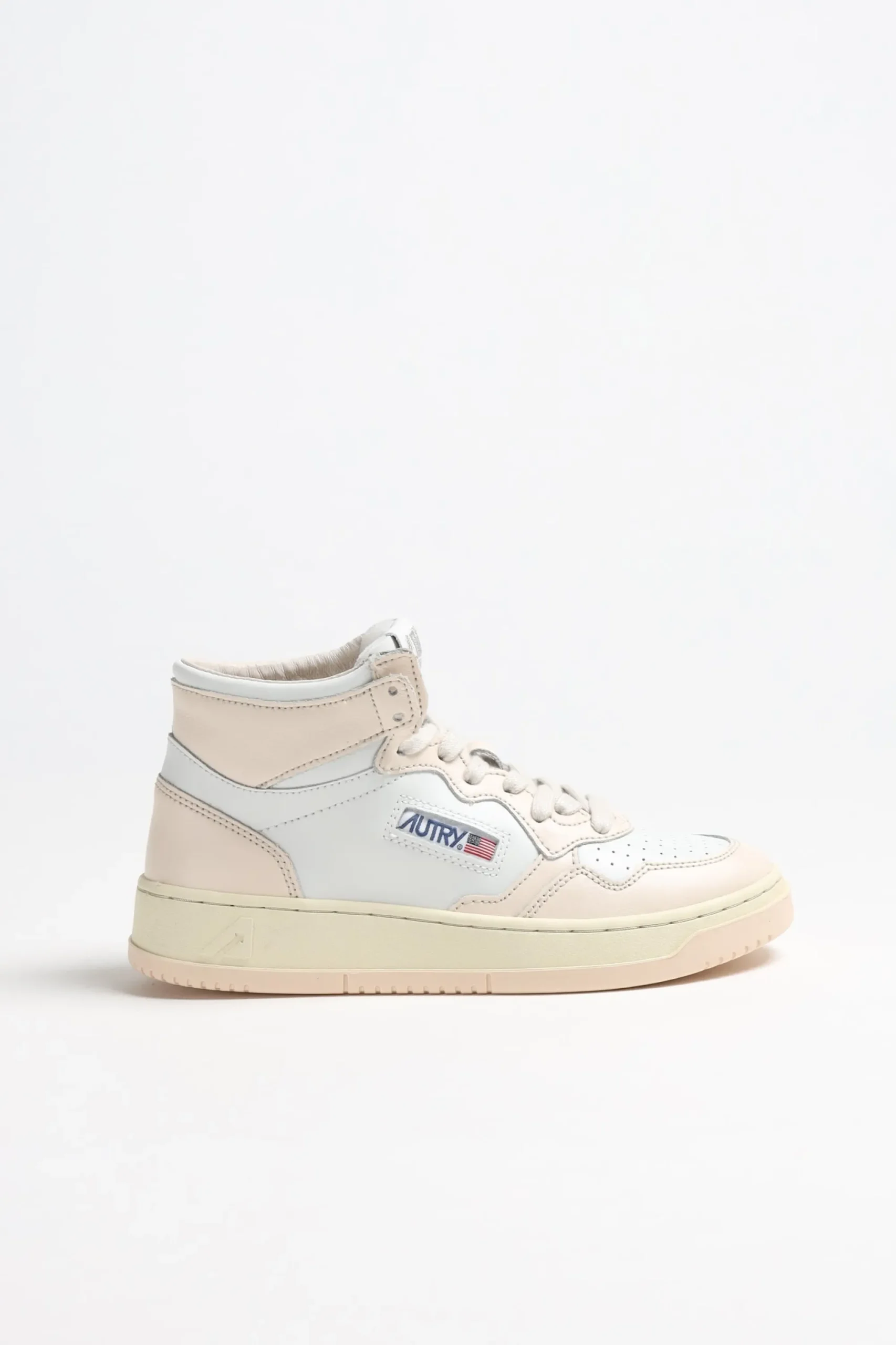 Femme Autry Baskets Bicolor Up Mid En Blanc/Givre