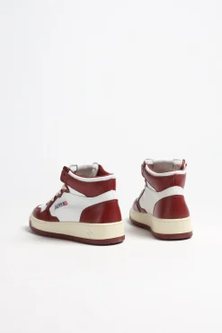 Femme Autry Baskets Bicolor Up Mid En Blanc/Syrah
