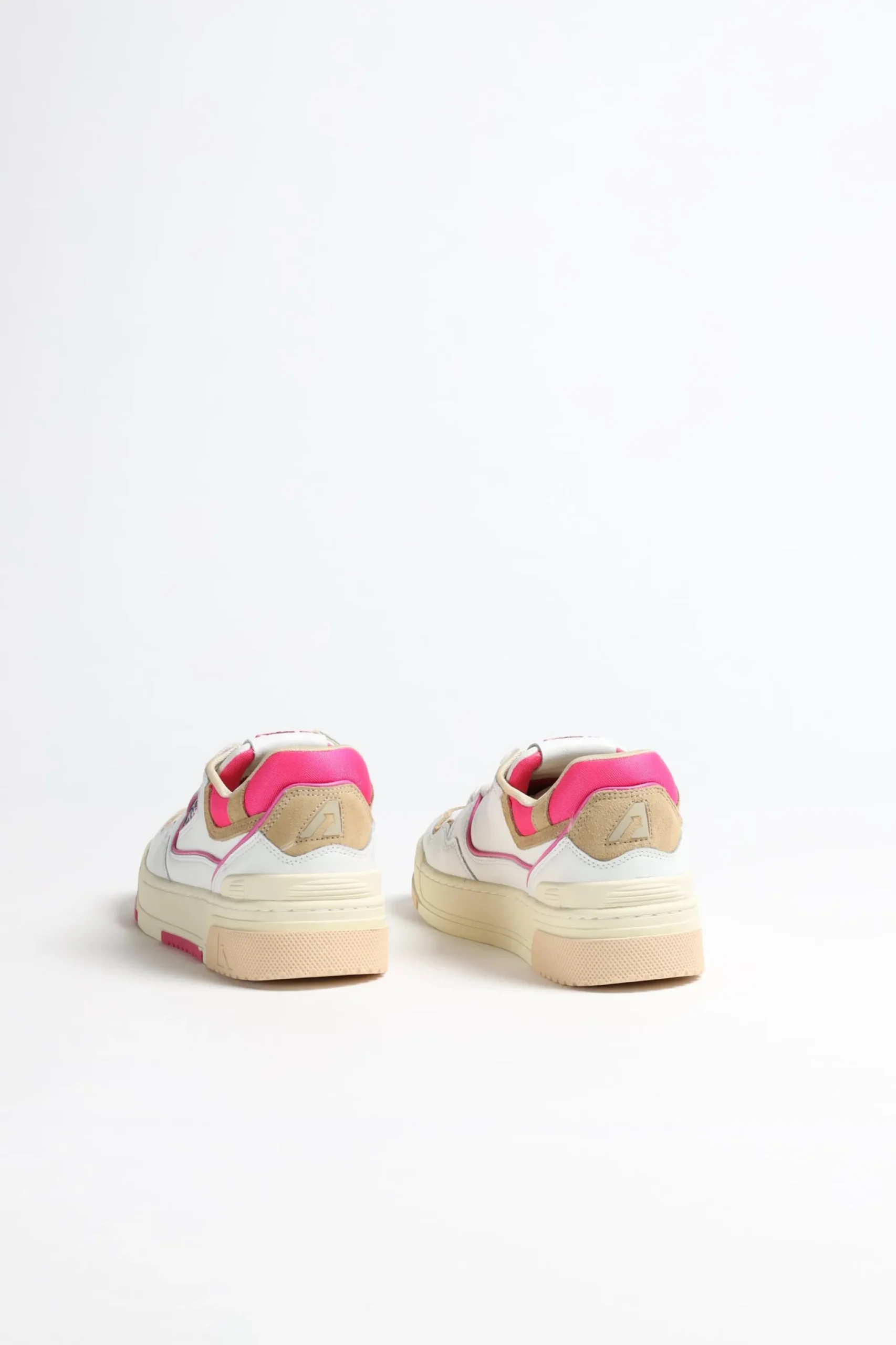 Femme Autry Baskets Clc Low En Blanc/Beige/Rose
