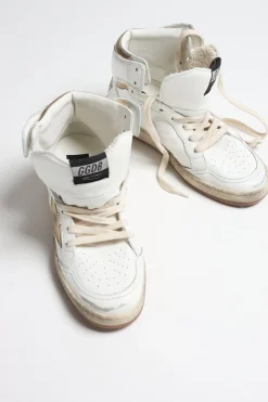 Femme Golden Goose Baskets Sky Star En Blanc/Or Fonce
