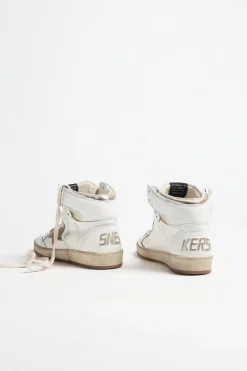 Femme Golden Goose Baskets Sky Star En Blanc/Or Fonce