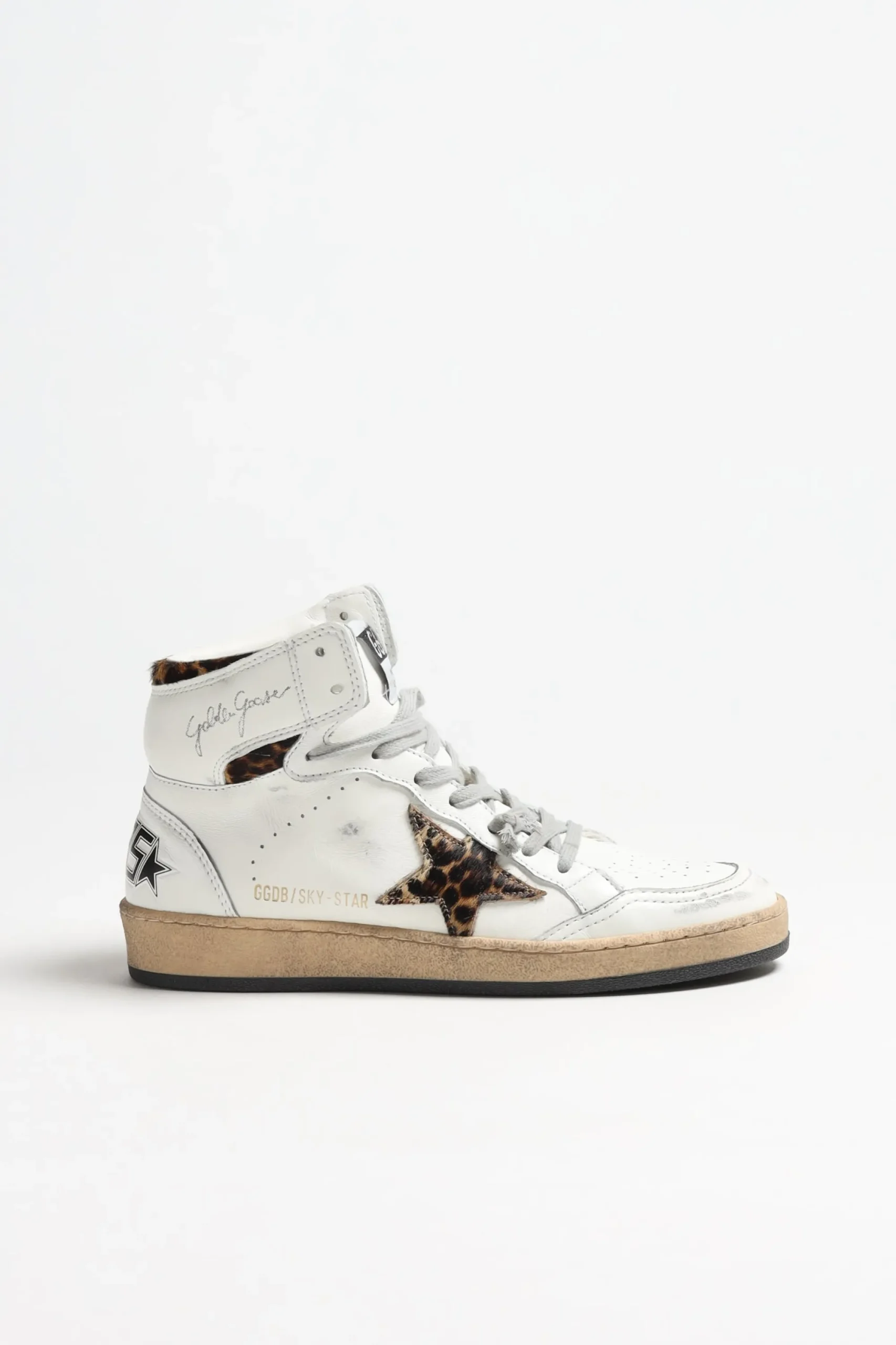 Femme Golden Goose Baskets Sky Star Leo En Blanc/Marron