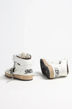 Femme Golden Goose Baskets Sky Star Leo En Blanc/Marron