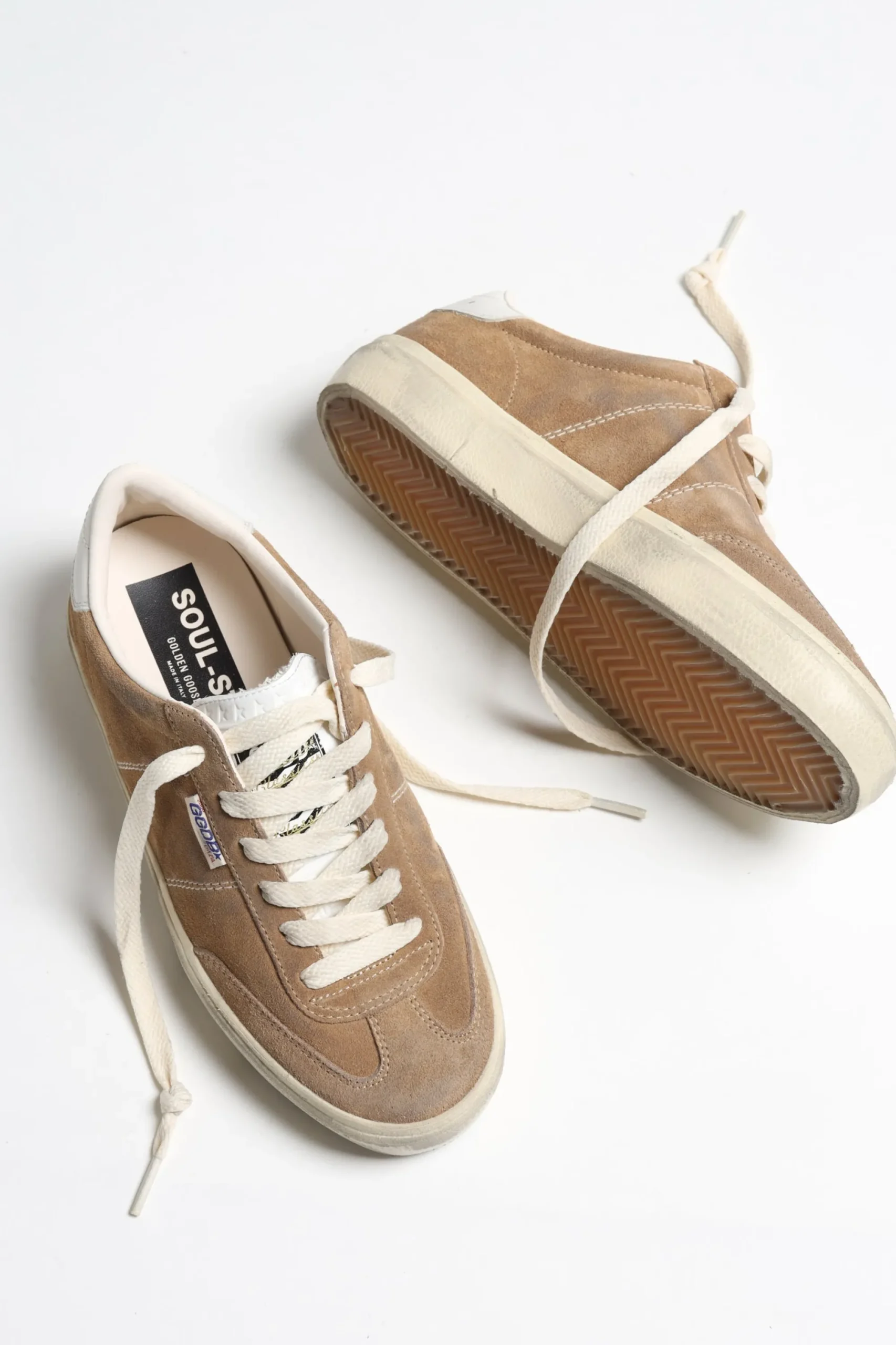 Femme Golden Goose Baskets Soulstar En Tobacco/Blanc
