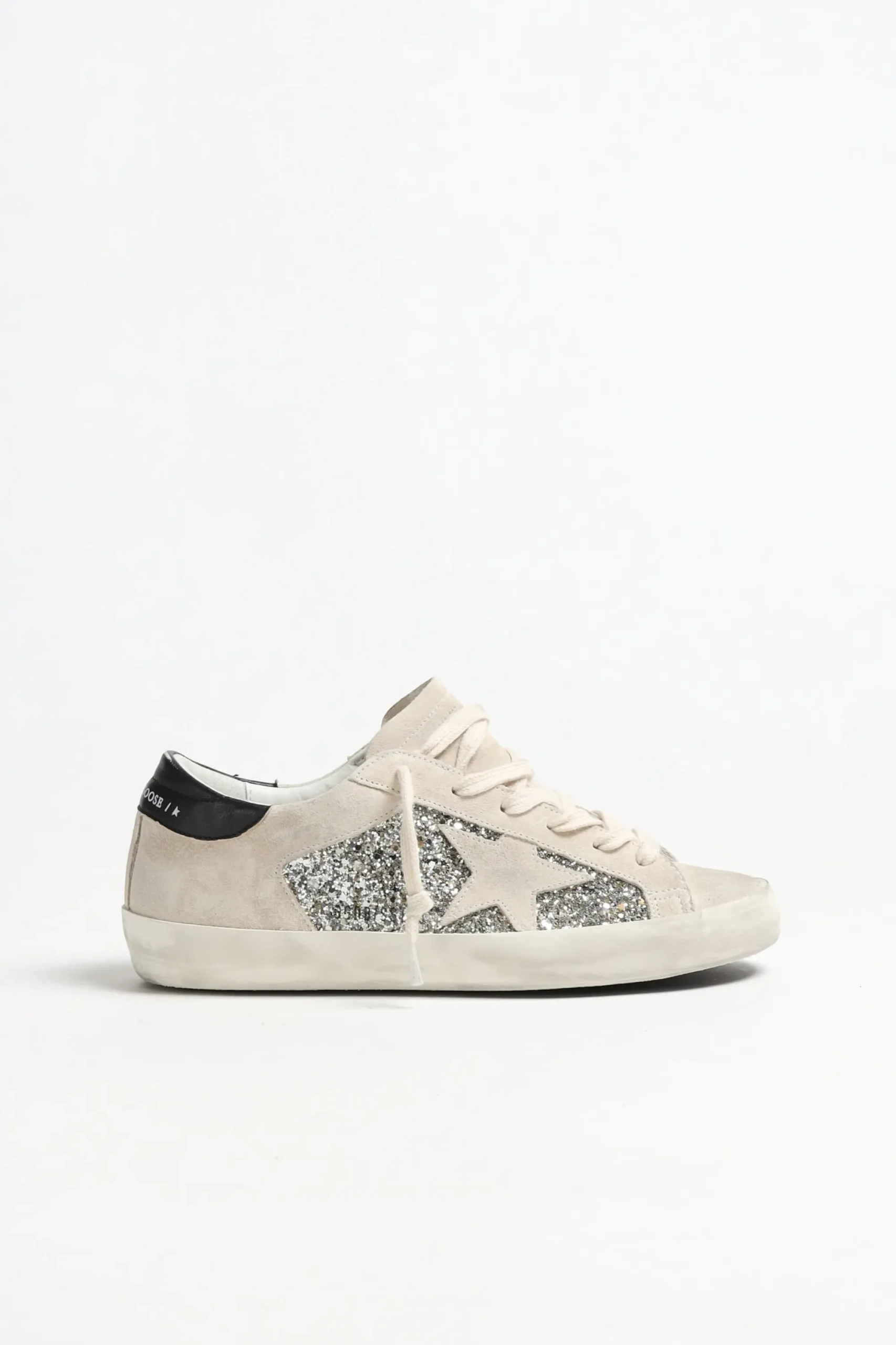 Femme Golden Goose Baskets Super Star Platinum/Beige