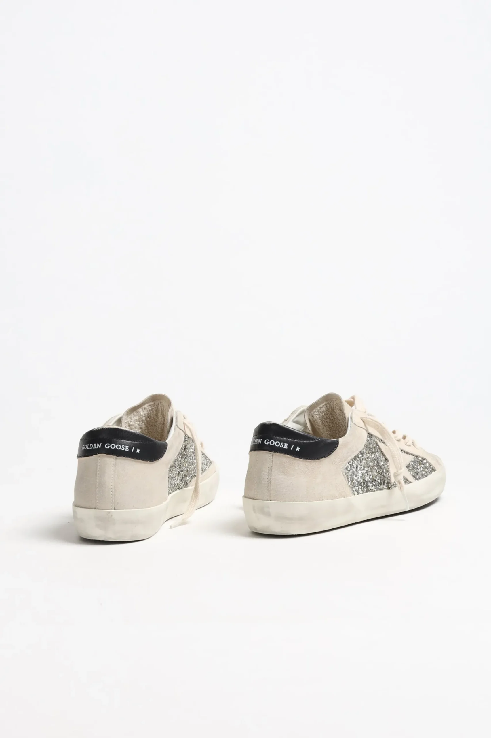 Femme Golden Goose Baskets Super Star Platinum/Beige