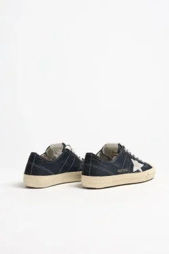 Femme Golden Goose Baskets V-Star 2 En Bleu Marine/Argente