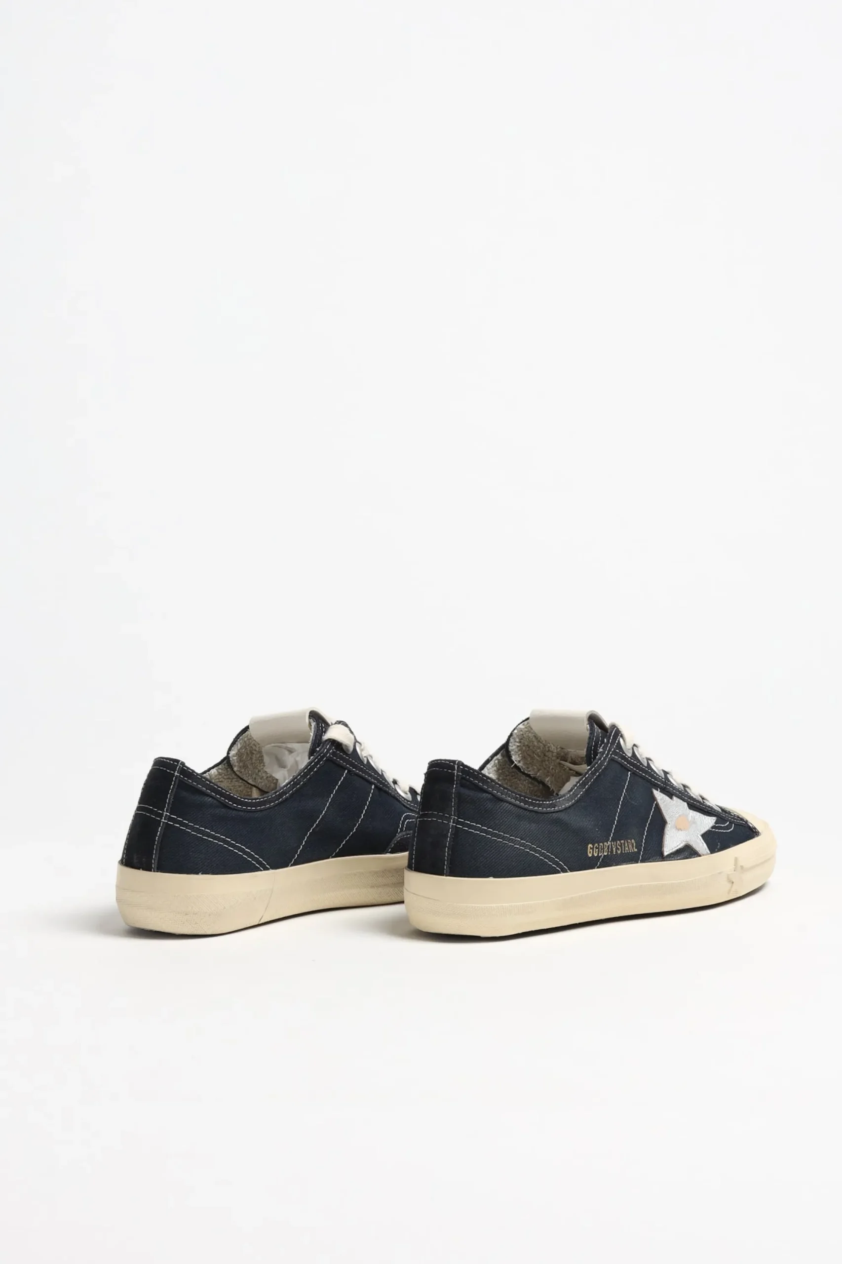 Femme Golden Goose Baskets V-Star 2 En Bleu Marine/Argente