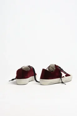Femme Golden Goose Baskets V-Star 2 En Bordeaux/Blanc