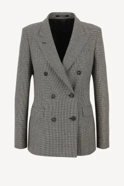 Femme Tagliatore Blazer A Carreaux Parigi Noir
