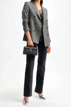 Femme Tagliatore Blazer A Carreaux Parigi Noir