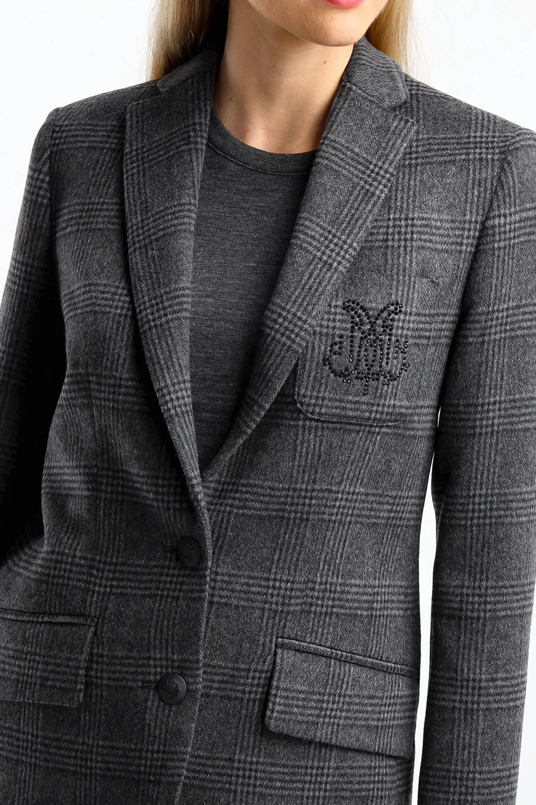 Femme DMN Blazer Armanda En Gris Fonce