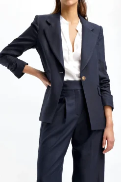 Femme Veronica Beard Blazer Battista Dickey En Bleu Marine