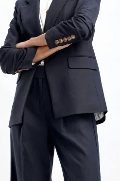 Femme Veronica Beard Blazer Battista Dickey En Bleu Marine