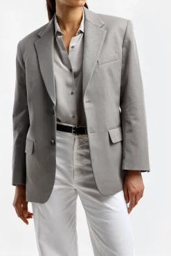 Femme Nili Lotan Blazer Boyfriend En Gris Tempete