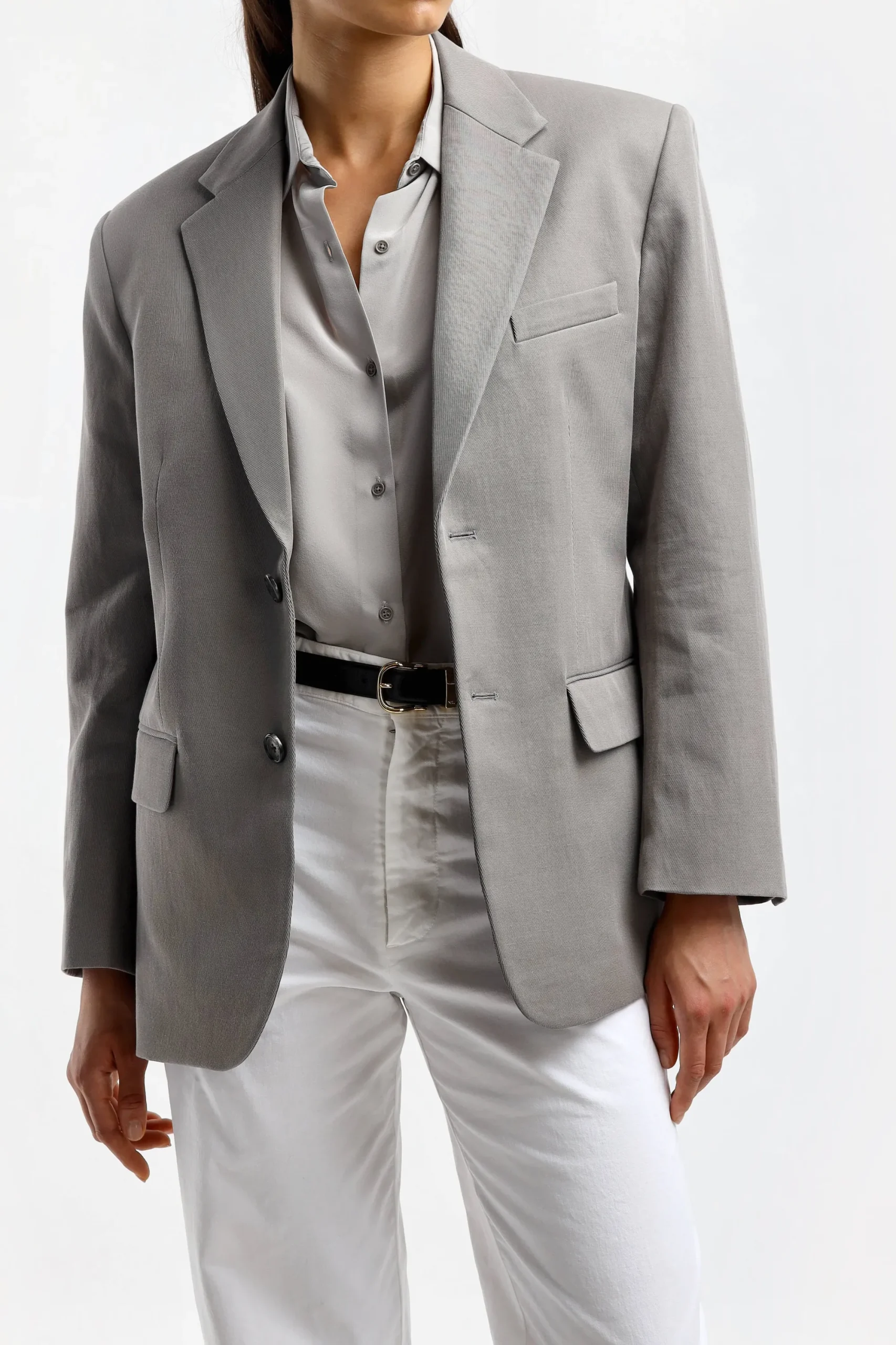 Femme Nili Lotan Blazer Boyfriend En Gris Tempete