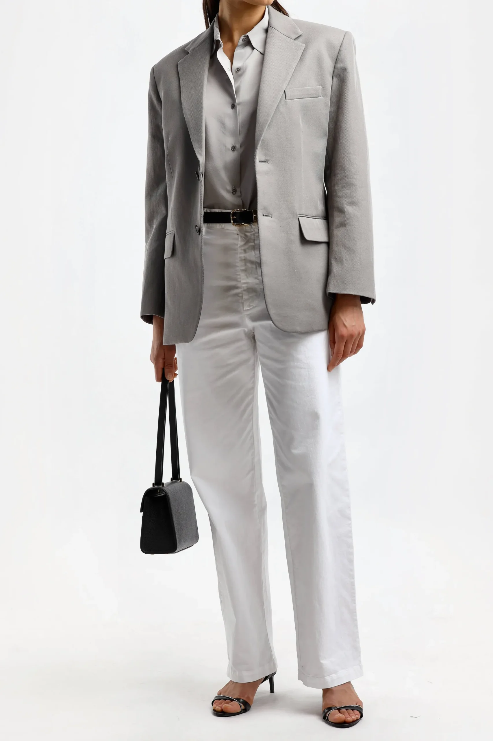 Femme Nili Lotan Blazer Boyfriend En Gris Tempete