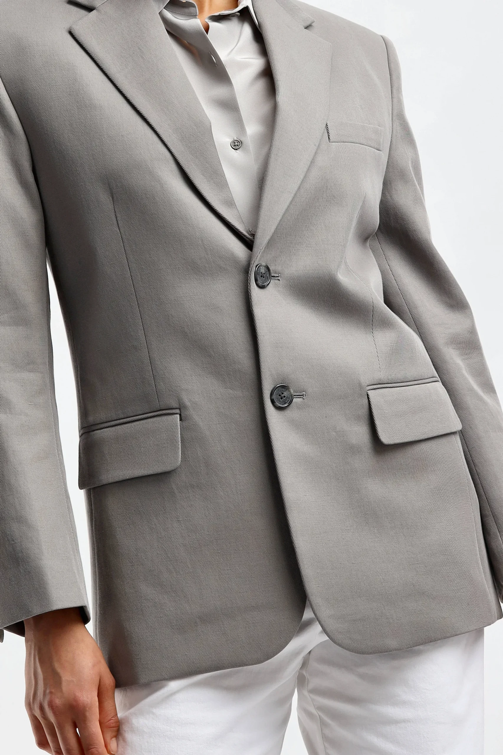 Femme Nili Lotan Blazer Boyfriend En Gris Tempete