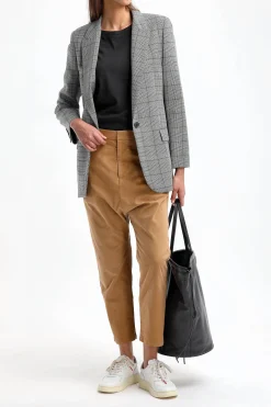 Femme Nili Lotan Blazer Diane En Noir/Ivoire