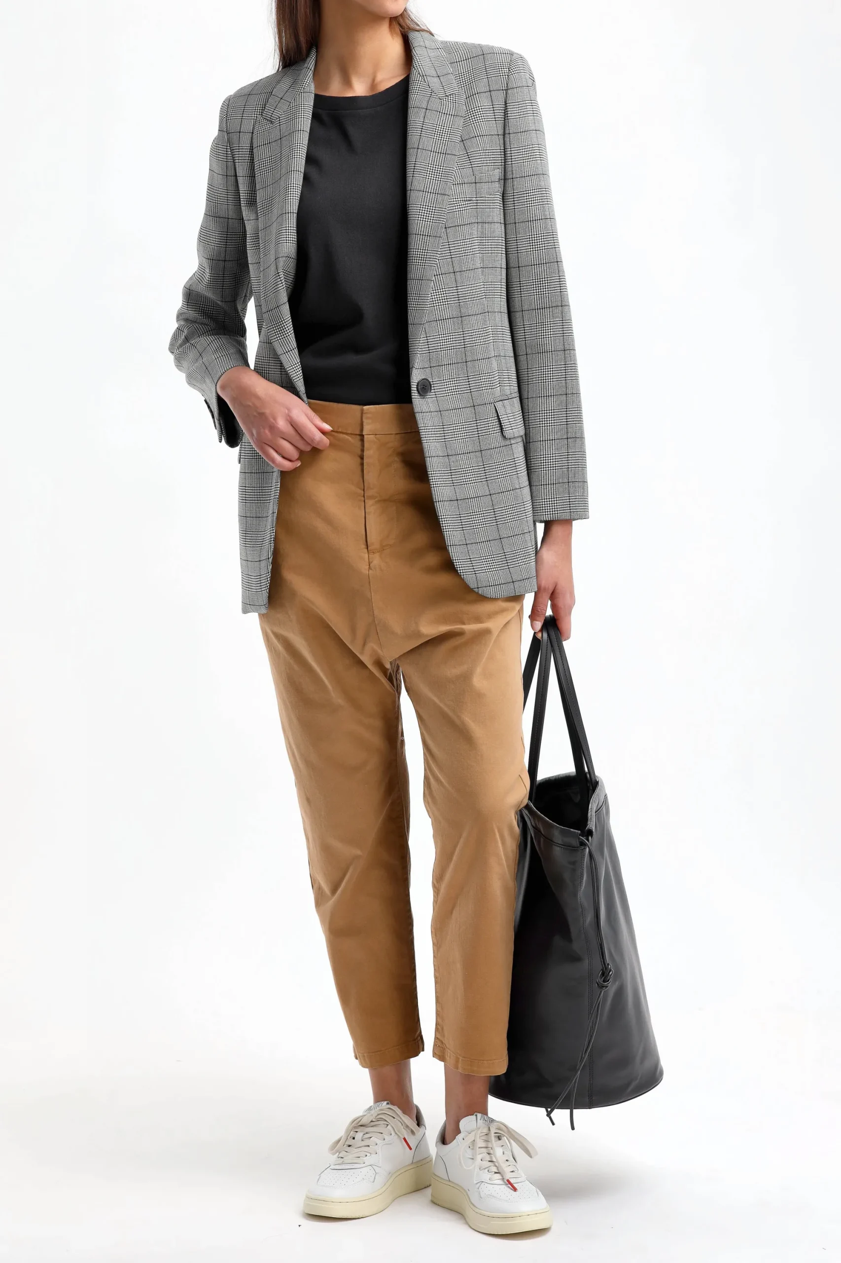 Femme Nili Lotan Blazer Diane En Noir/Ivoire