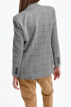 Femme Nili Lotan Blazer Diane En Noir/Ivoire