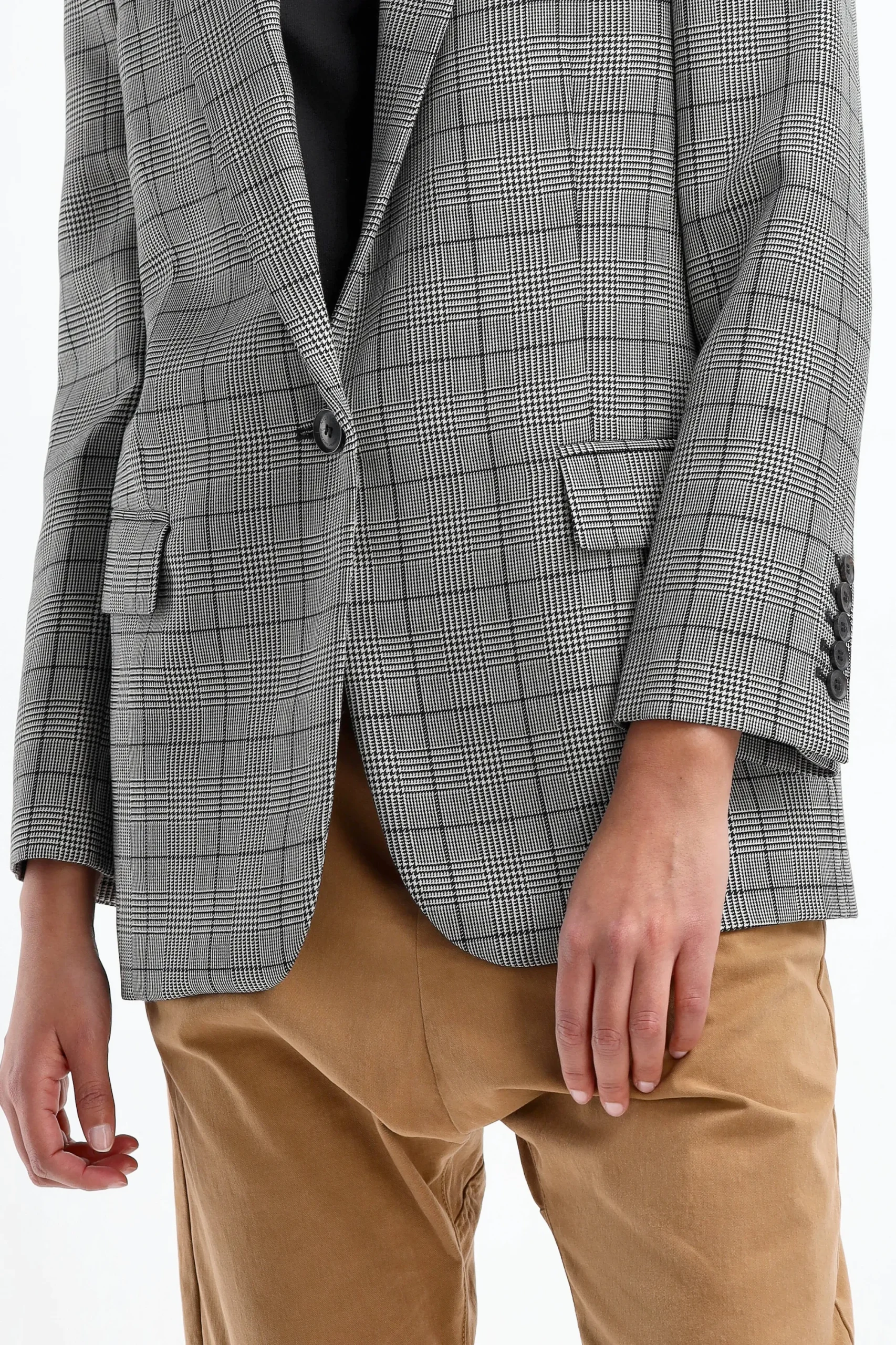 Femme Nili Lotan Blazer Diane En Noir/Ivoire