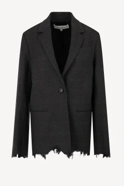 Femme JW Anderson Blazer Distressed En Gris