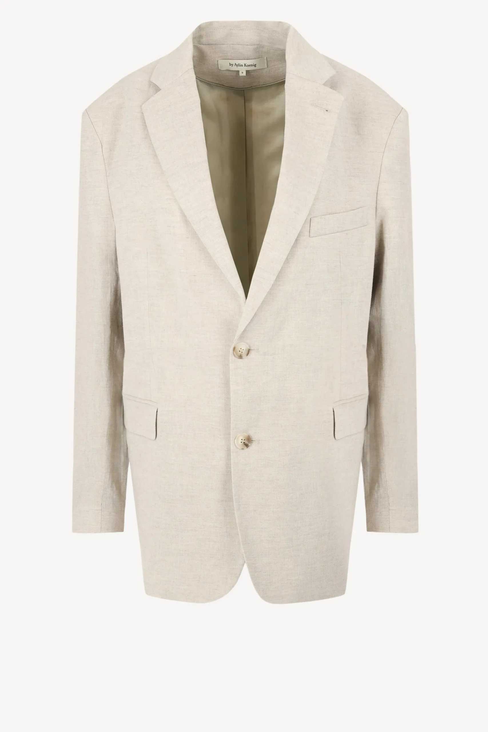 Femme by Aylin Koenig Blazer En Lin Charles En Ecru