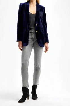 Femme DMN Blazer En Velours Armanda En Marine