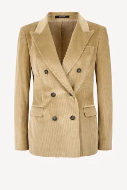 Femme Tagliatore Blazer En Velours Cotele Parigi En Beige