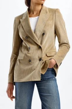Femme Tagliatore Blazer En Velours Cotele Parigi En Beige
