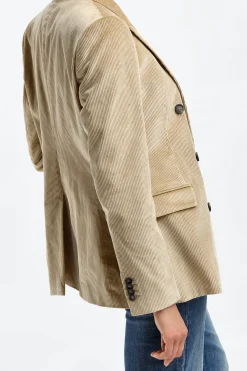 Femme Tagliatore Blazer En Velours Cotele Parigi En Beige