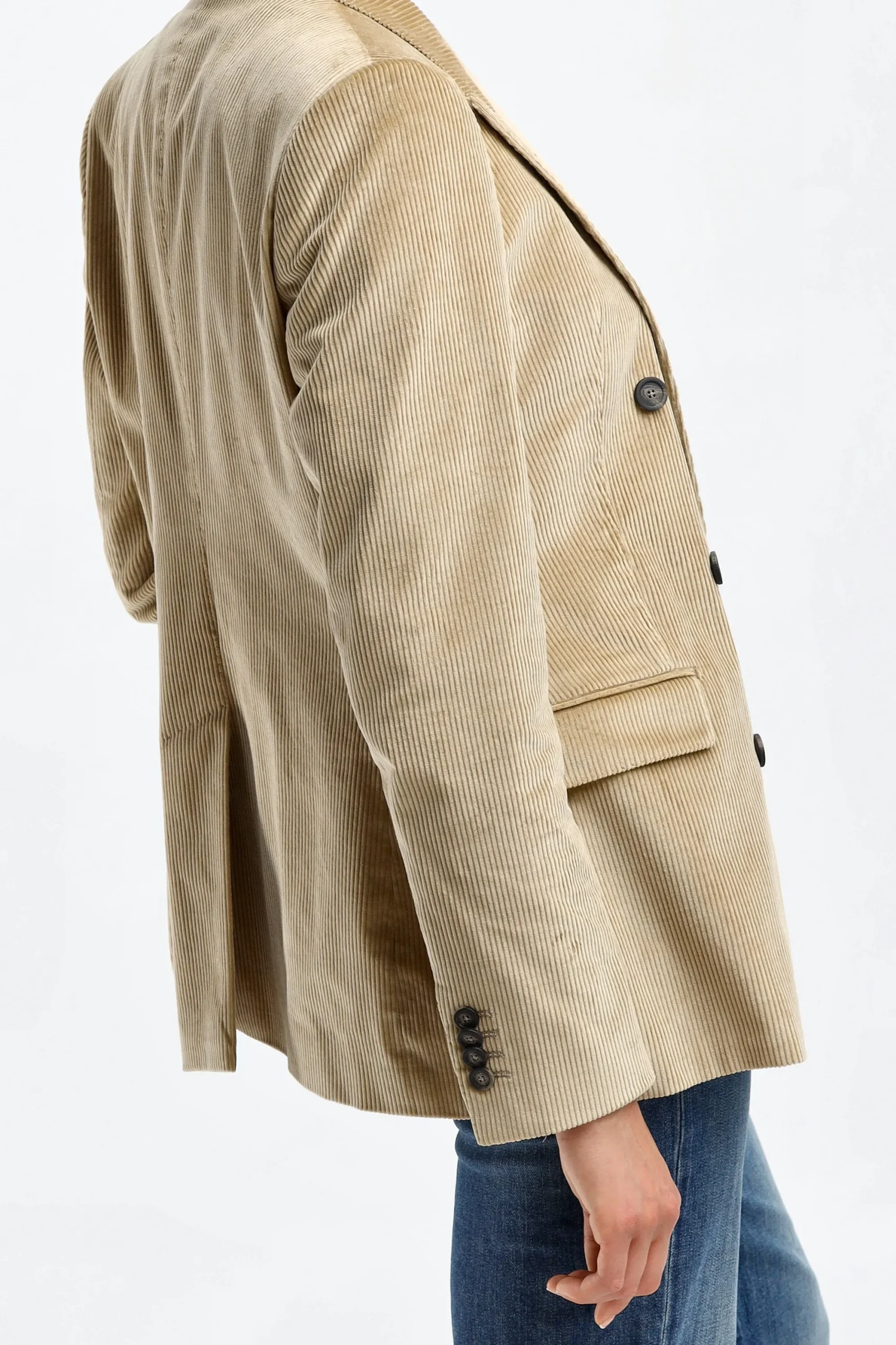 Femme Tagliatore Blazer En Velours Cotele Parigi En Beige