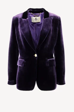 Femme DMN Blazer En Velours Mila En Violet