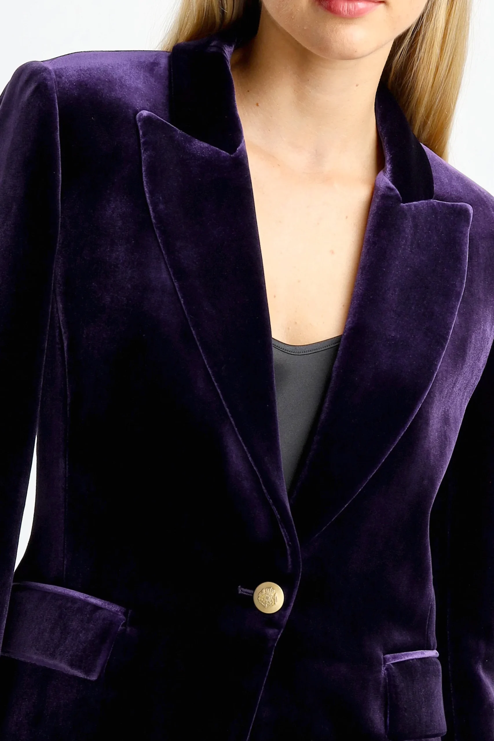 Femme DMN Blazer En Velours Mila En Violet