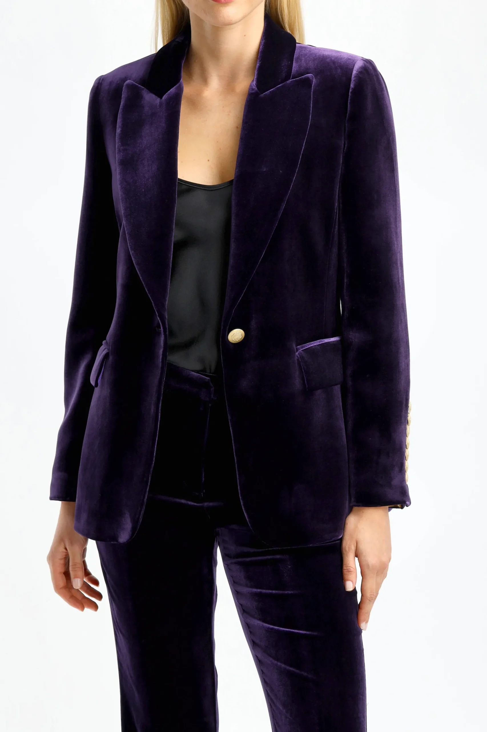 Femme DMN Blazer En Velours Mila En Violet