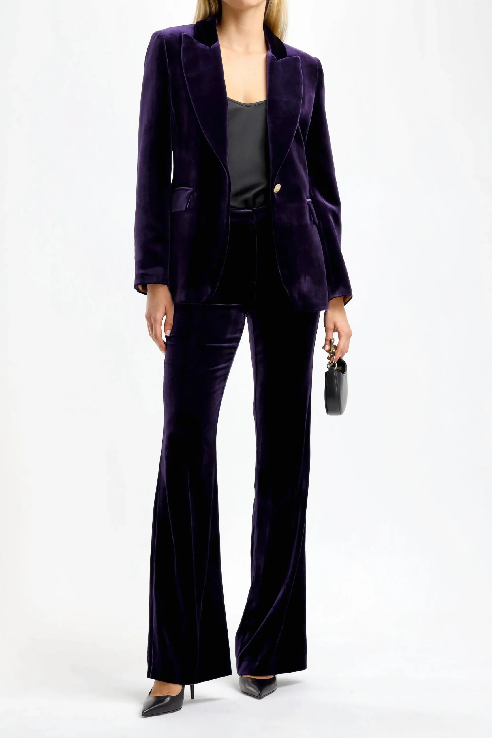 Femme DMN Blazer En Velours Mila En Violet
