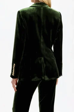 Femme DMN Blazer En Velours Mila En Olive